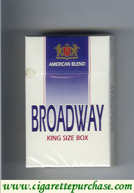 Broadway king size box cigarettes American Blend